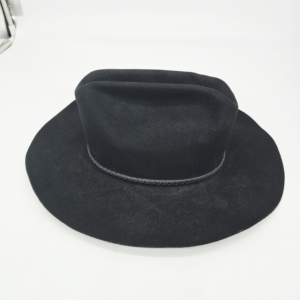 Resistol Cowboy Hat Size 7 1/2 Western XX Premium Wool Black Self Conforming - Picture 3 of 11
